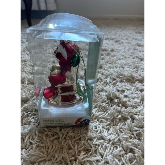 NIB Elmo By Kurt S. Adler Hand Crafted Glass Christmas Ornament - Picture 3 of 12